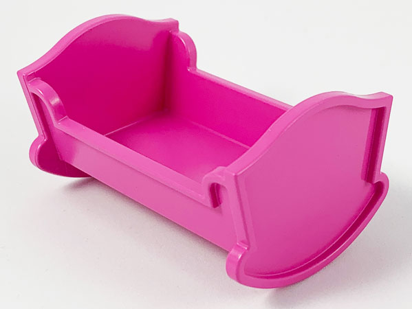 Belville / Duplo, Baby Crib / Cradle in Dark Pink