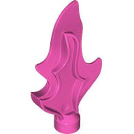 Duplo Wave (Fire, Water, Flame) 2 x 1 x 5 with Non-Marbled Tip in Dark Pink