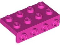 Bracket 2 x 4 - 1 x 4 in Dark Pink