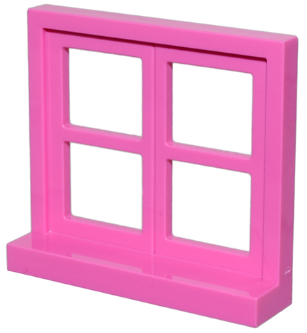 Window 4 x 3 Lattice in Dark Pink
