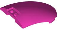 Windscreen 6 x 8 x 2 Curved in Dark Pink