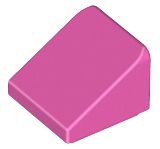 Brick Sloped 30° 1 x 1 x 2/3 (Cheese Slope) in Dark Pink
