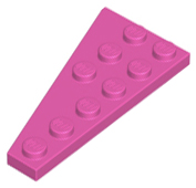 Wedge Plate 6 x 3 Right in Dark Pink