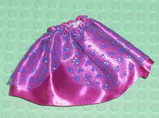 Belville, Skirt, Long with Purple Sparkle Layer in Dark Pink