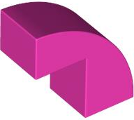 Brick Curved 1 x 2 x 1 2/3 with 1 Cutout in Dark Pink
