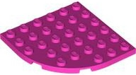 Plate Round Corner 6 x 6 in Dark Pink