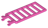 Bar 7 x 3 with Double Clips (Ladder) [Straight Clips] in Dark Pink