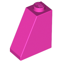 Brick Sloped 65° 2 x 1 x 2 in Dark Pink