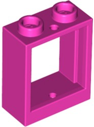 Window 1 x 2 x 2 Flat Front in Dark Pink
