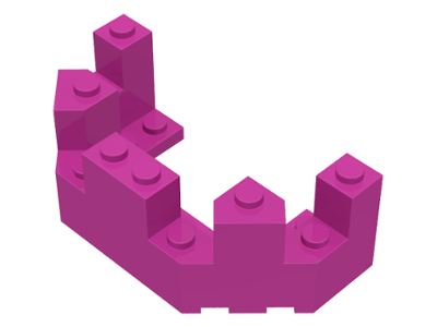 Castle Turret Top 4 x 8 x 2 1/3 in Dark Pink