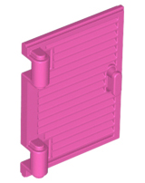 Window 1 x 2 x 3 Shutter with Hinges and Handle in Dark Pink