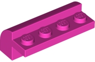 Brick Curved 2 x 4 x 1 1/3 in Dark Pink
