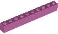 Brick 1 x 10 in Dark Pink