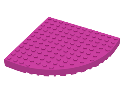 Brick Round Corner 12 x 12 in Dark Pink