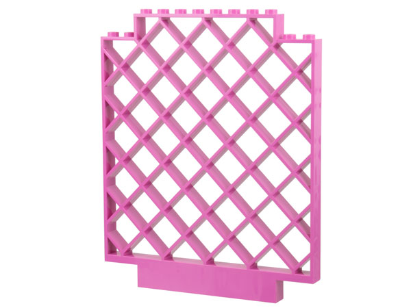Belville, Wall, Lattice 12 x 1 x 12 Square in Dark Pink