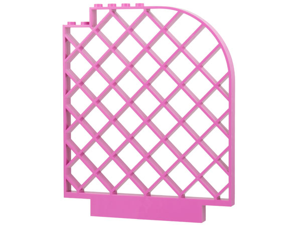 Belville, Wall, Lattice 12 x 1 x 12 Curved in Dark Pink