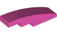 Brick Curved 4 x 1 No Studs [Stud Holder with Symmetric Ridges] in Dark Pink