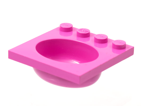 Sink 4 x 4 with Elliptical Basin in Dark Pink