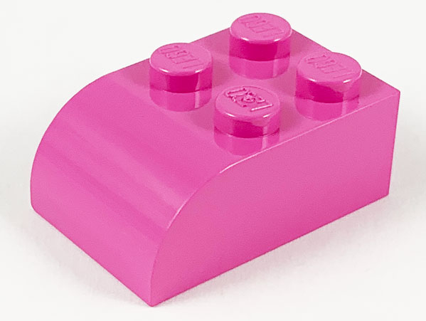 Brick Curved 2 x 3 in Dark Pink