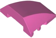 Brick Wedged, Curved 4 x 3 No Studs [Plain] in Dark Pink