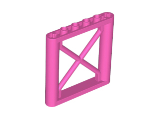 Support 1 x 6 x 5 Girder Rectangular in Dark Pink
