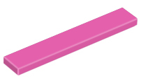 Tile 1 x 6 with Groove in Dark Pink
