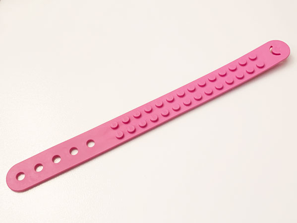 DOTS Bracelet 2 Stud Wide in Dark Pink