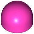 Dome 1 x 1 x 2/3 in Dark Pink