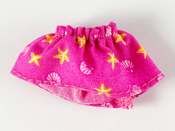 Belville, Skirt, Girl, Short, Clam and Starfish Print in Dark Pink