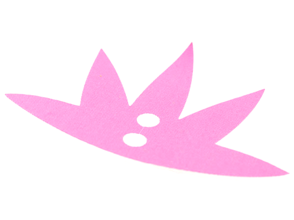 Decorative Shape, 5 Points with 2 Hole in Dark Pink