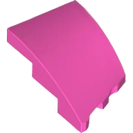 Brick Wedged, Curved 3 x 2 with Stud Notch Left in Dark Pink