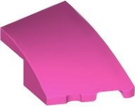 Brick Wedged, Curved 3 x 2 with Stud Notch Right in Dark Pink