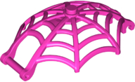 Insect Accessory, Spider Web, Dome Shaped with Bar, Clips in Dark Pink