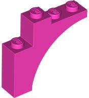 Brick Arch 1 x 4 x 3 in Dark Pink