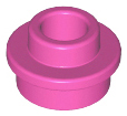 Plate Round 1 x 1 with Open Stud in Dark Pink