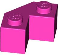 Brick Wedged 2 x 2 Facet in Dark Pink