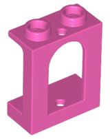 Window 1 x 2 x 2 Castle in Dark Pink