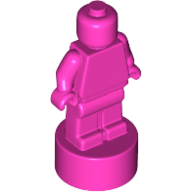 Minifig Trophy Statuette in Dark Pink