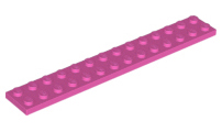 Plate 2 x 14 in Dark Pink