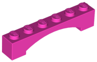 Brick Arch 1 x 6 Raised Arch in Dark Pink