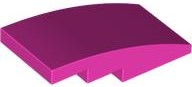 Brick Curved 4 x 2 No Studs in Dark Pink