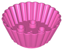 Duplo Cupcake / Muffin Cup with 2 x 2 Studs in Dark Pink