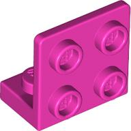 Bracket 1 x 2 - 2 x 2 Inverted in Dark Pink