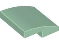 Brick Curved 2 x 2 x 2/3 in Sand Green