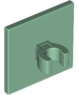 Road Sign Clip-on 2 x 2 Square [Thick Open O Clip] in Sand Green