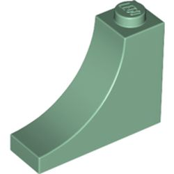 Brick Curved 1 x 3 x 2 Inverted [Inside Bow] in Sand Green