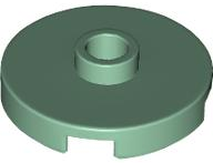 Plate Special Round 2 x 2 with Center Stud (Jumper Plate) in Sand Green