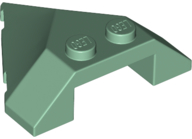 Brick Wedged, Sloped 4 x 4 Pointed in Sand Green