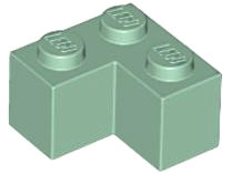 Brick 2 x 2 Corner in Sand Green