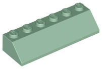 Brick Sloped 45° 2 x 6 in Sand Green
